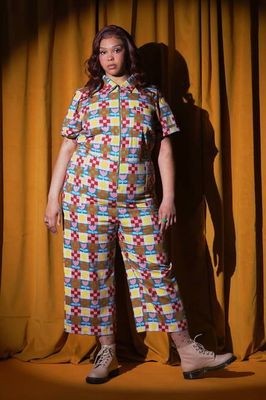 Ragan - Jumpsuit aus Baumwolle mit Tulpenmuster von Cosmic Folk