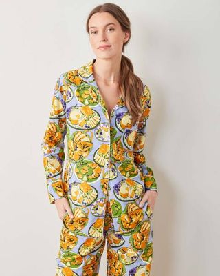 Cheese Plate - Long PJ Set - Lavender