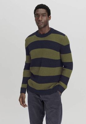 Regular sweater made of organic cotton and organic merino wool