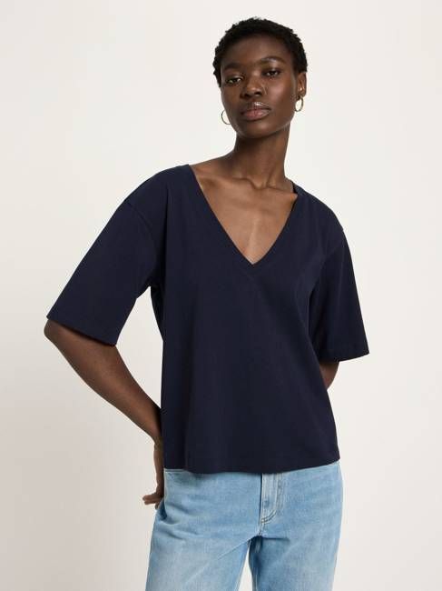 Shirt mit V-Ausschnitt (GOTS)