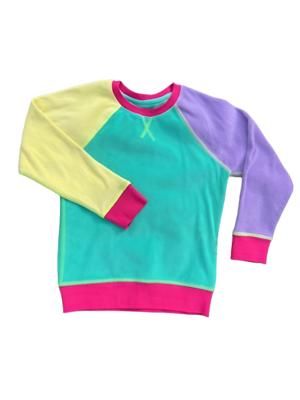 PRE ORDER (Delivery OCTOBER) Neon 90's Raglan Sleeve Terry Toweling Jumper