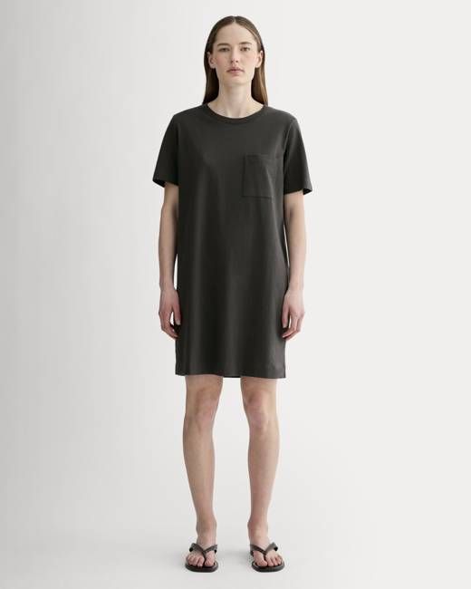 The Organic Cotton Weekend Tee Dress | Washed Black