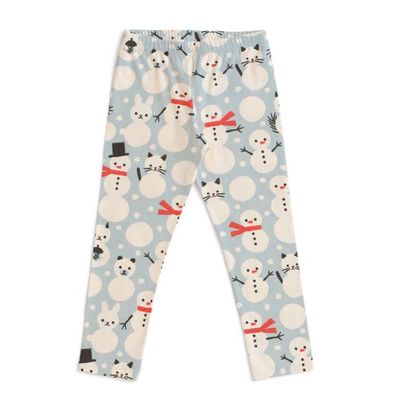 Baby Leggings - Snow Creatures Sky Blue