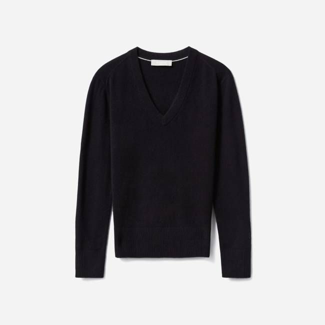The Cashmere V-Neck | Black