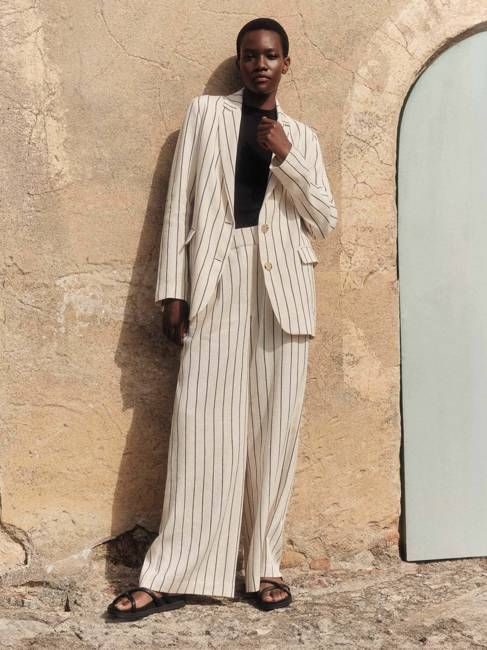 wide-leg striped pants (OCS)