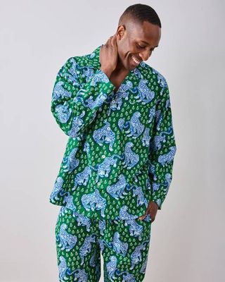 Tiger Queen - Men’s Long PJ Set - Jade
