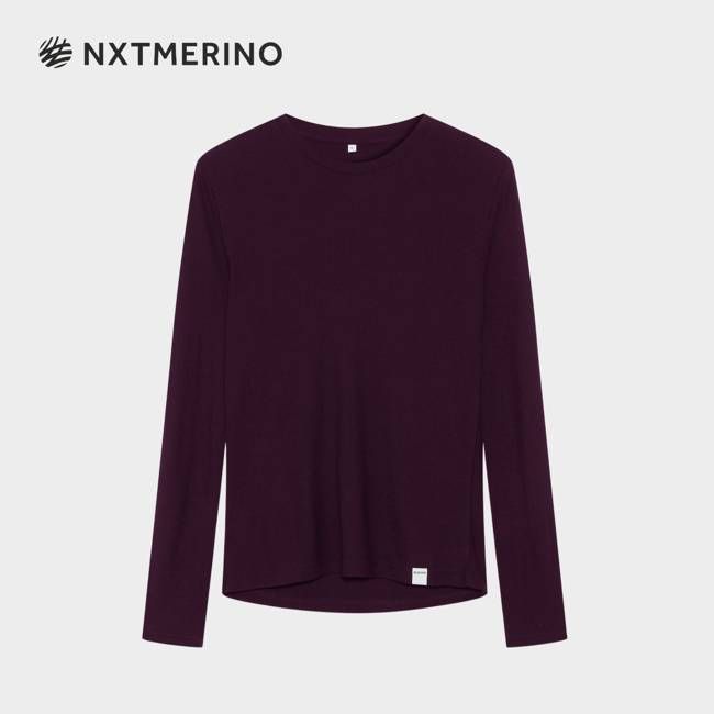 NXTMERINO® Longsleeve Damen Dunkellila