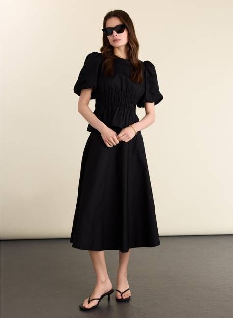 Loretta Organic Cotton Midi Skirt