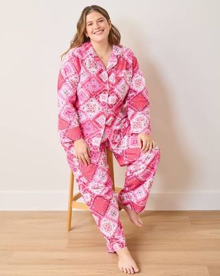 Vintage Valentine - Tall Long PJ Set - Mailbox Pink