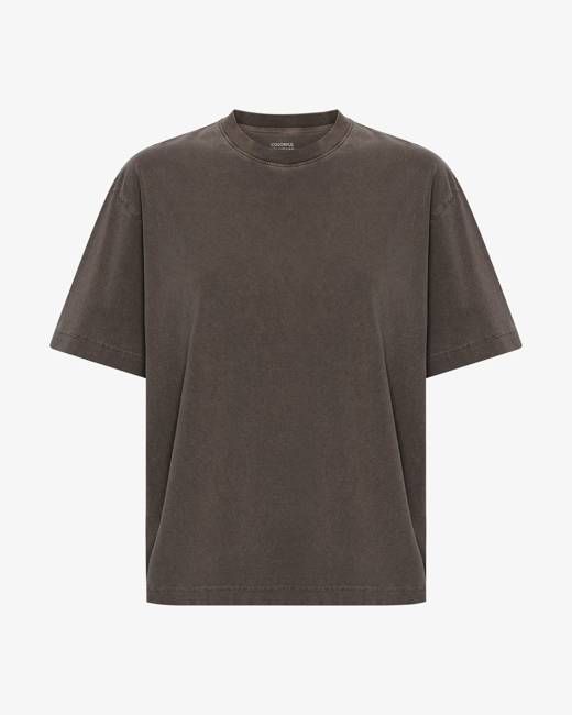 Oversized Organic T-Shirt - Faded Mud