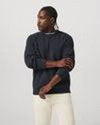 Midweight Rib Sweater | Men's Navy Ribbed Knit Sweater | Vuori