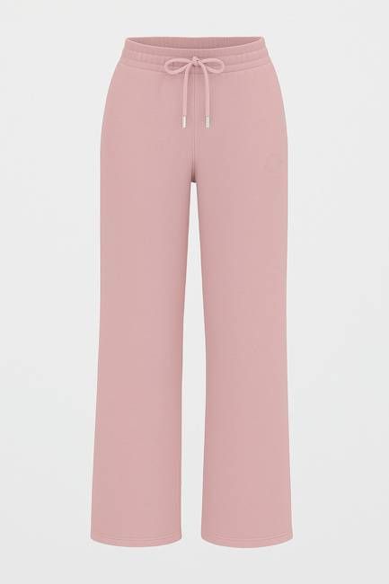 The Organic Wide-Leg Sweatpants - Pink