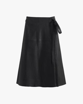 Leather Wrap Skirt