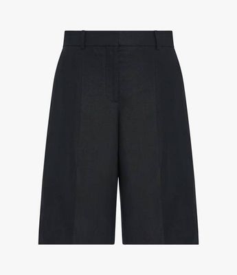 Linen Bermuda Short | Black