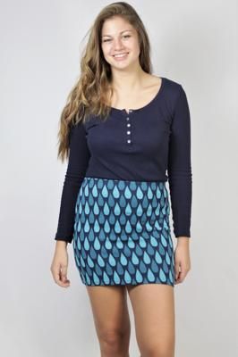 Bio Rock Snoba Jaquard Tropen blau S