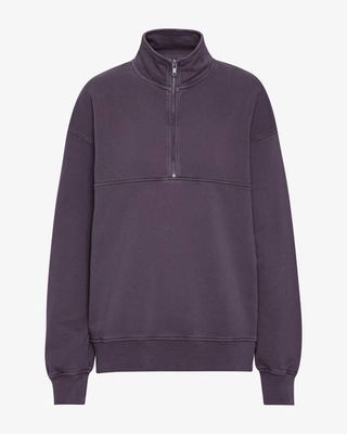 Organic Quarter Zip - Faded Grape