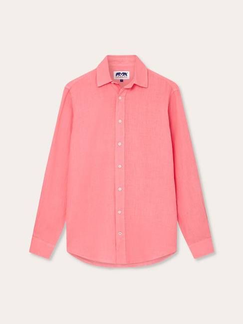 Men's Watermelon Abaco Linen Shirt