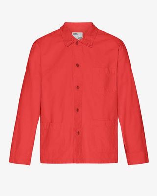 Organic Workwear Jacket - Red Tangerine