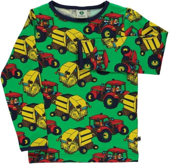 Long-sleeved blouse with tractor