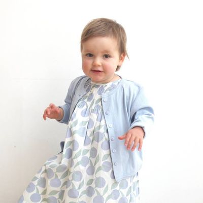 Sleeveless Smock Dress - Oranges, Blue