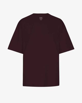 Oversized Organic T-Shirt - Oxblood Red