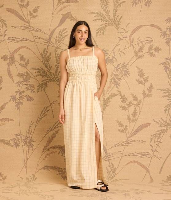 Atlas Dress - Pearl/Mandarine