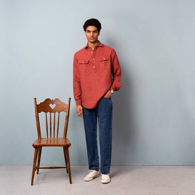Popover-Shirt aus Hanf