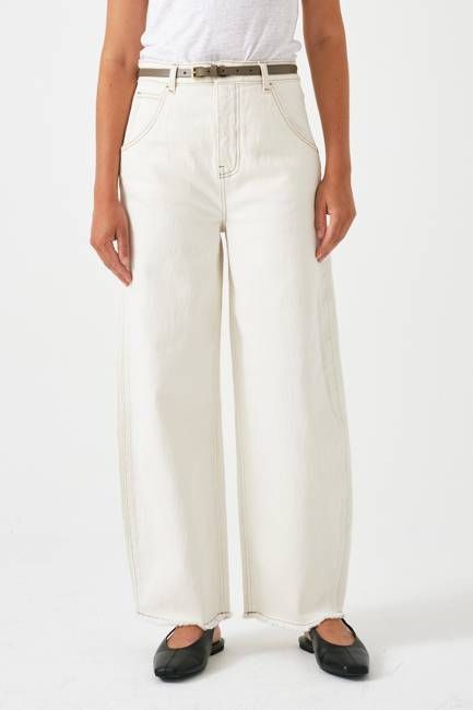 Bo Barrel Leg Jean in Ecru