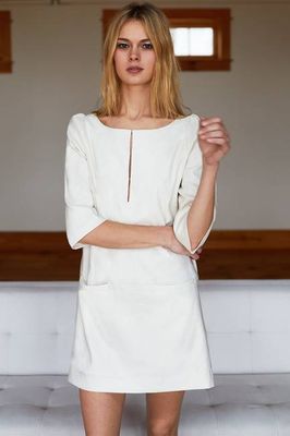 London Dress - Metallic Ivory