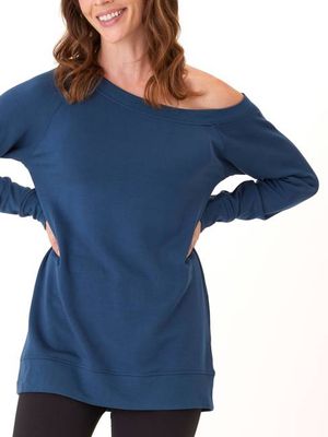 Ohara Feather Fleece Off Shoulder Sweatshirt
