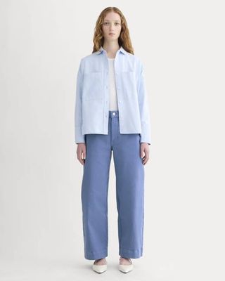 The Utility Wide-Leg Pant | Cornflower Blue