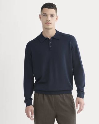 Ultrasoft Polo Sweater |  Navy