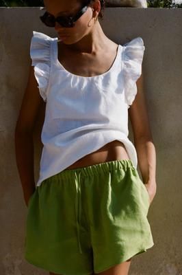 The Charlotte Shorts in apple green