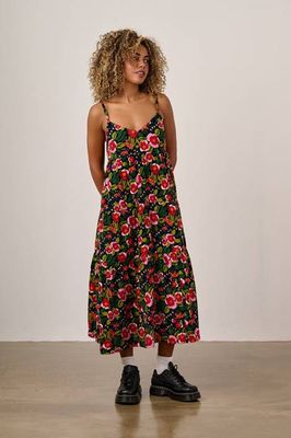 Mable - Maxikleid aus Baumwolle in Schwarz Marie