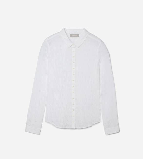 The Button Smock Top | White
