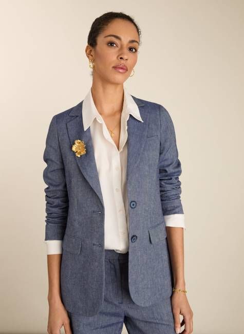Stina Linen Blazer