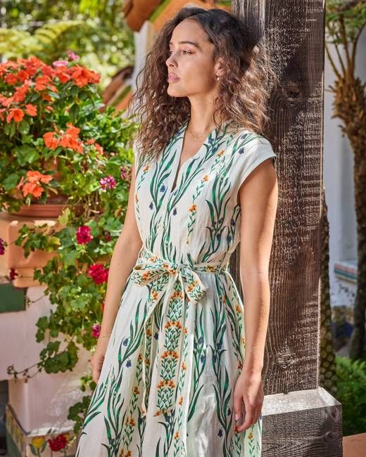 Wildflower Vines - Selene Dress - Antique Lace