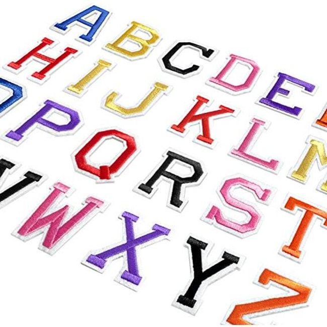 Alphabet Iron On Patches -Varsity Letters