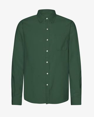 Organic Flannel Shirt - Emerald Green