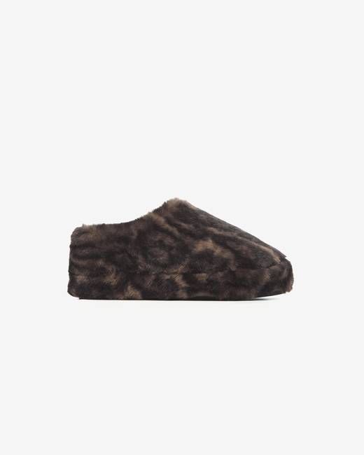 Misha Dark Leopard Slipper