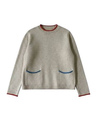 Scottish Tweed Nep Sweater in Sand