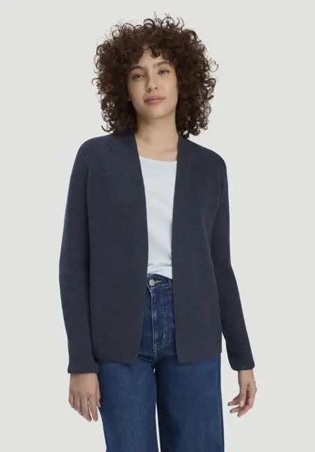 Knitted jacket Regular made of pure organic cotton