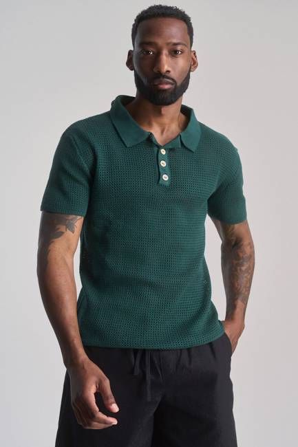 OLIVER - Organic Cotton Polo Top Dark Green