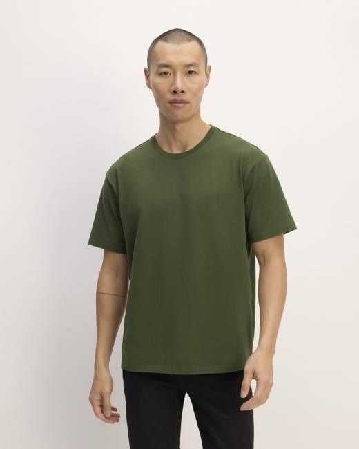 The Premium-Weight Relaxed Crew | Uniform | Deep Moss Green