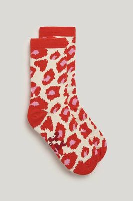 JoJo - Cotton Socks in Pink Leo