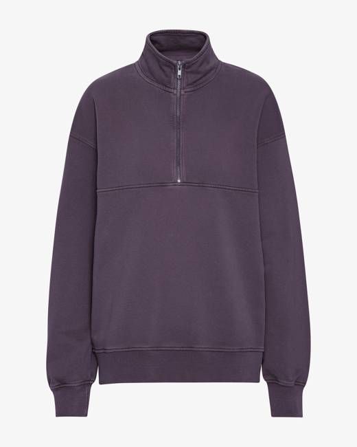 Organic Quarter Zip - Faded Grape