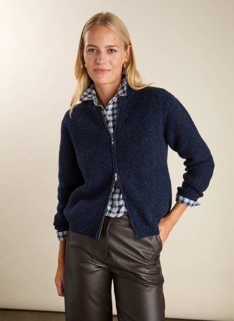 Lonnie Wool Blend Zip Cardigan