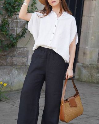 Dalia - Linen Shirt in White