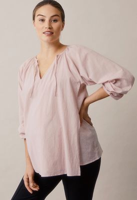 Airy cotton blouse in almost black – Poetess Blouse