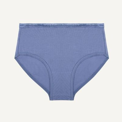 Organic Cotton Mid-Rise Brief in Gale